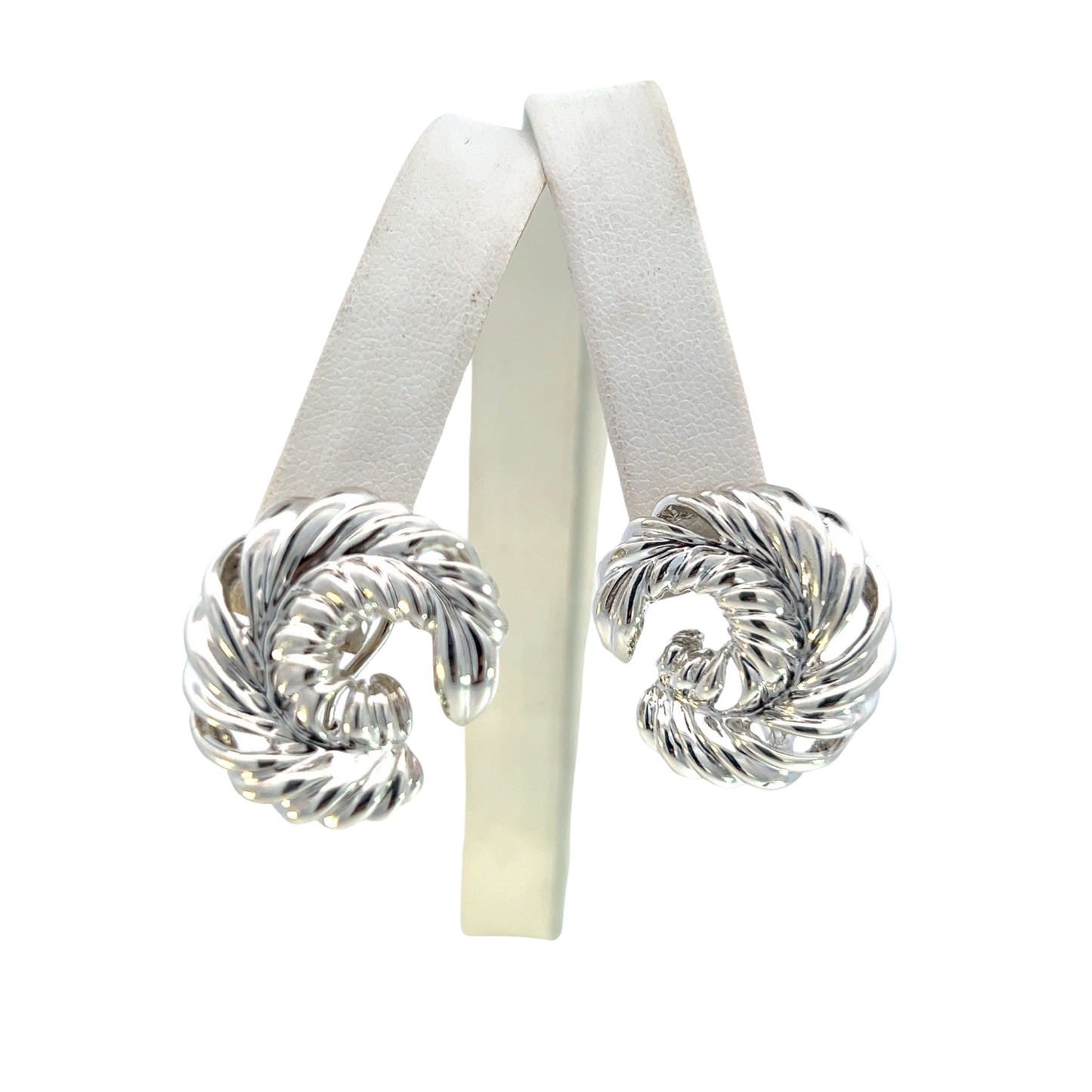 Tiffany & Co Estate Clip-on Earrings Silver TIF514 - Certified Fine Jewelry