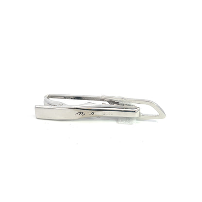 Mikimoto Estate Akoya Pearl Mens Tie Clip Silver 7.15 mm M396