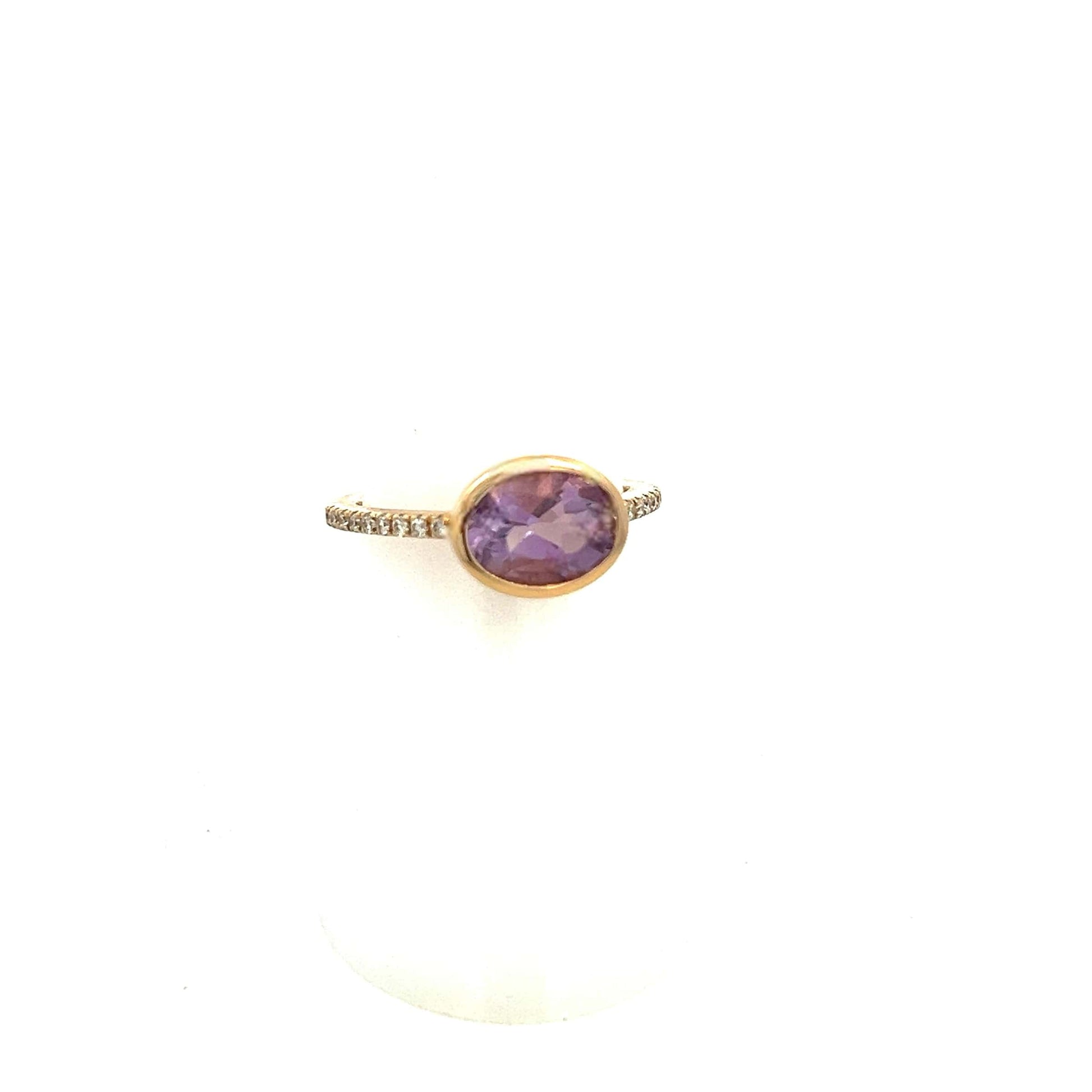 Natural Amethyst Diamond Ring Size 6.5 14k Y Gold 1.87 TCW Certified $2,690 221292