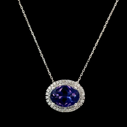 Natural Tanzanite Diamond Necklace 17" 14k Gold 12.49 TCW Certified $5,950 308486