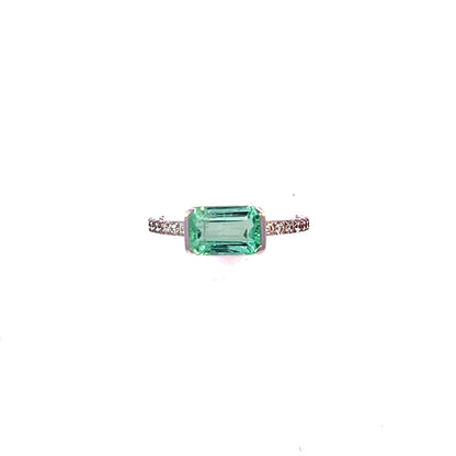 Natural Emerald Diamond Ring Size 6.5 14k Gold 1.78 TCW Certified $3,950 310642