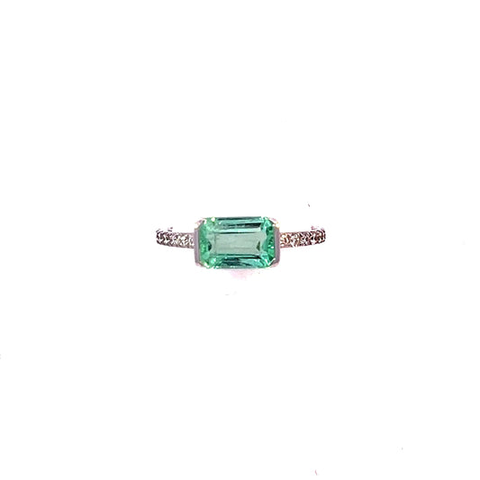 Natural Emerald Diamond Ring Size 6.5 14k Gold 1.78 TCW Certified $3,950 310642