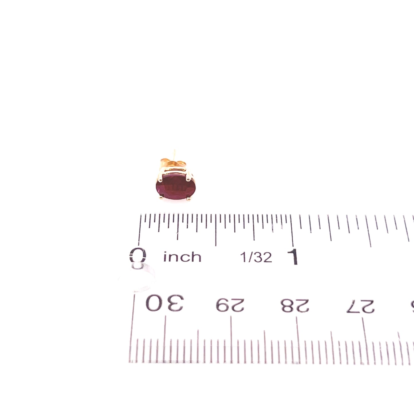 Natural Ruby Stud Earrings 14k Yellow Gold 2 TCW Certified $1,290 311044