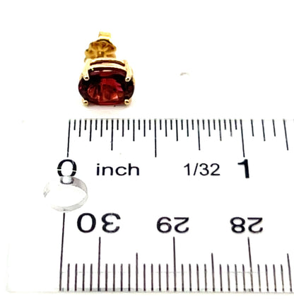 Natural Garnet Stud Earrings 14k Yellow Gold 3.8 TCW Certified $1,390 311048