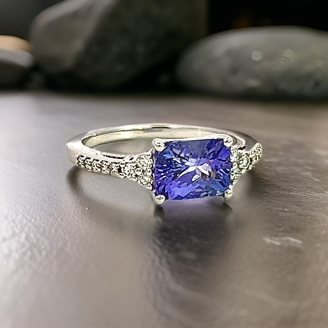 Natural Tanzanite Diamond Ring 6.25 14k Gold 1.79 TCW Certified $3,450 402650