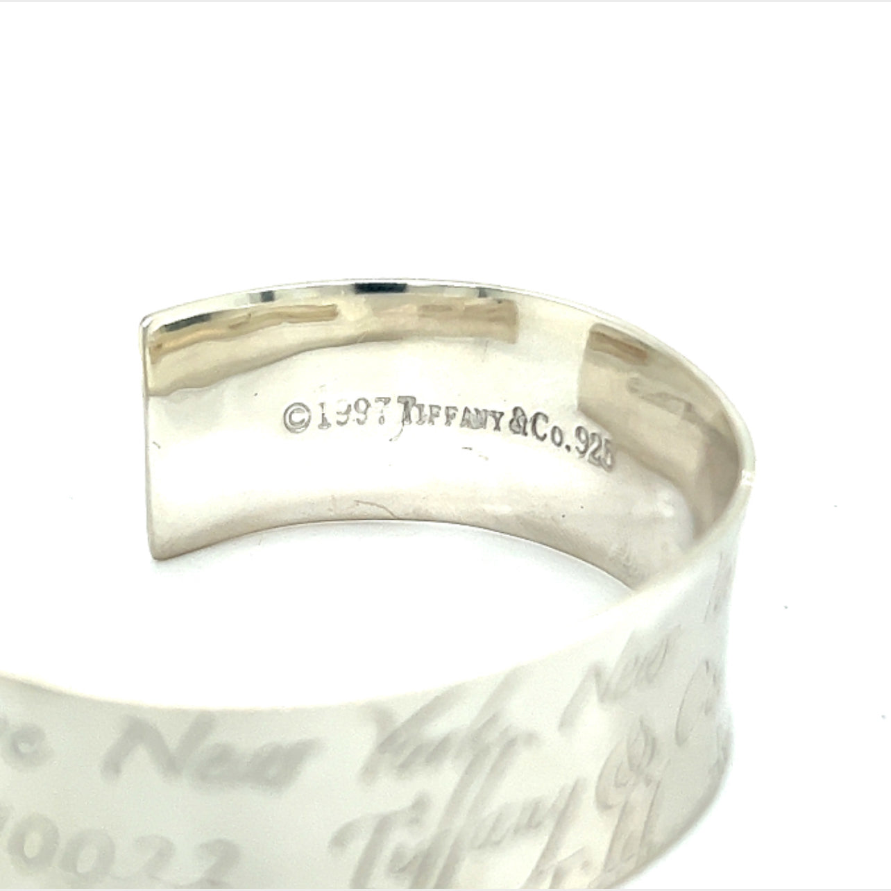 Tiffany & Co Authentic Estate Bangle Cuff Bracelet 7.5" Sterling Silver TIF374