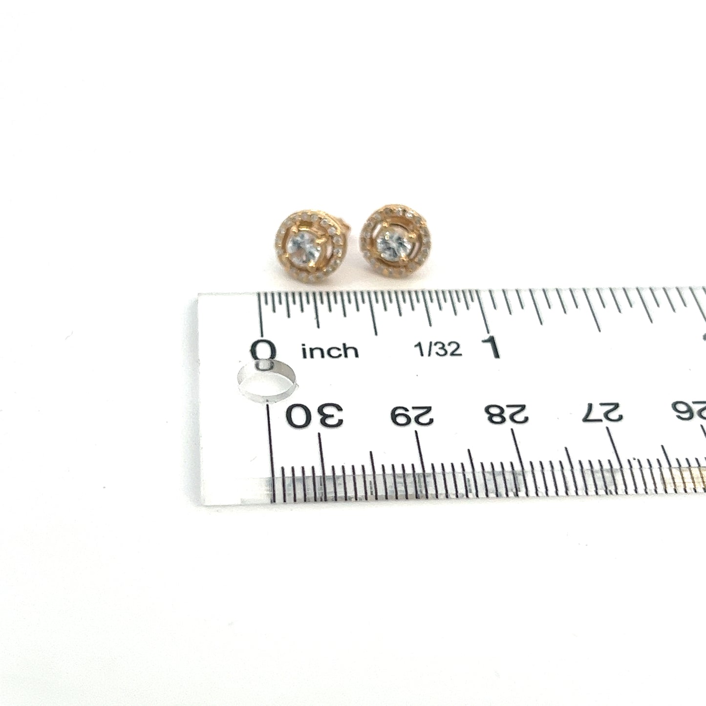 Natural White Sapphire Diamond Stud Earrings 14k Yellow Gold 0.97 TCW Certified $3,075 216092 - Certified Fine Jewelry