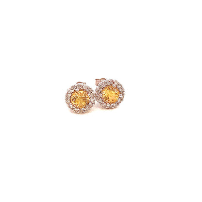 Natural Sapphire Diamond Stud Earrings 14k W Gold 2.84 TCW Certified $4,950 215620