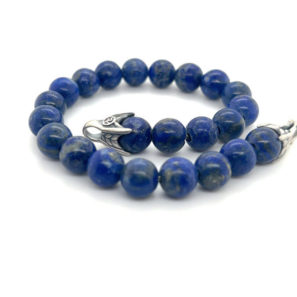 David Yurman Authentic Estate Lapis Lazuli Mens Spiritual Bracelet Silver DY457