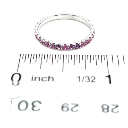 Natural Pink Sapphire Ring 6.5 14k W Gold 0.66 TCW Certified $1,190 217001 - Certified Fine Jewelry