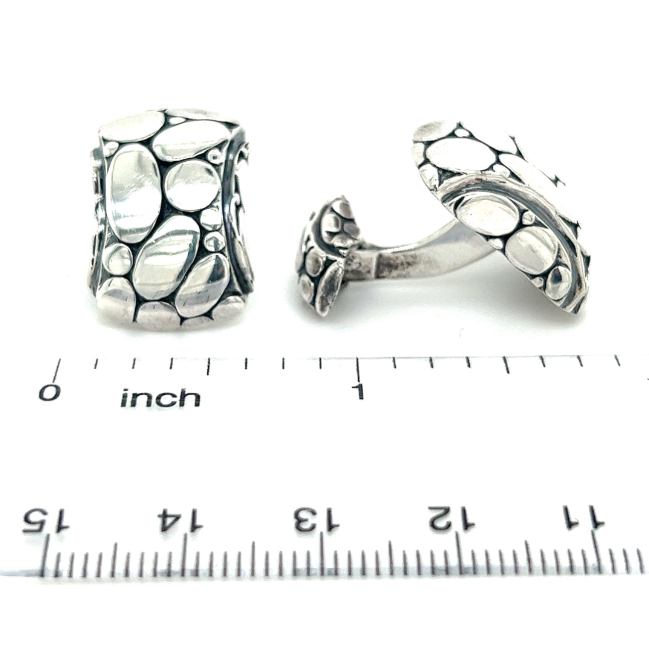John Hardy Authentic Estate Palu Cufflinks Sterling Silver JH36