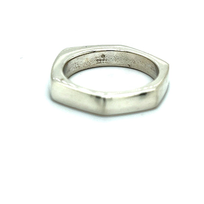 Gucci Estate Abstract Ring Size 10.5 Sterling Silver G7