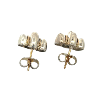 Tiffany & Co Estate Earrings with Hot Original Backs 14k Gold Silver TIF718