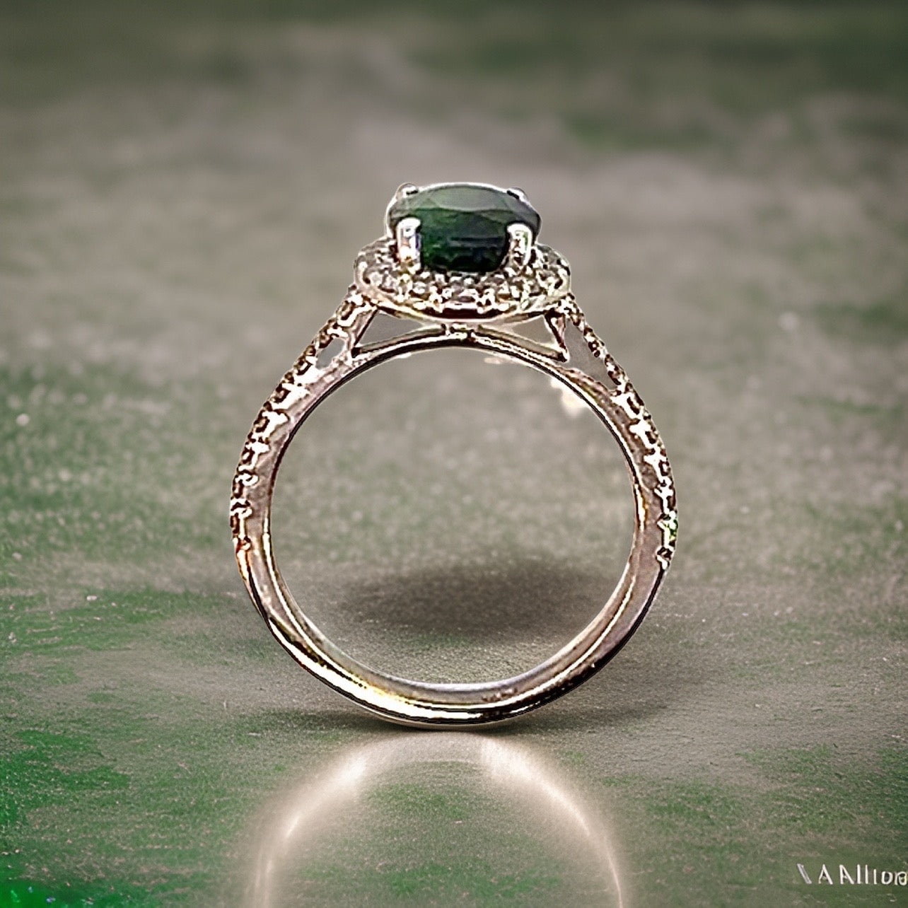 Natural Emerald Diamond Ring 6.5 14k White Gold 9.31 TCW Certified $2,950 310616