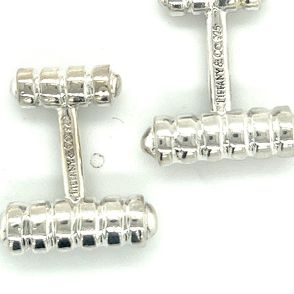 Tiffany & Co Estate Mens Cufflinks By Paloma Picasso Silver TIF414