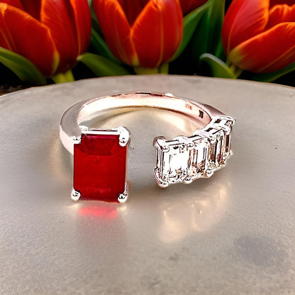 Natural Ruby Sapphire Ring Size 6.5 14k Y Gold 3.11 TCW Certified $4,950 310634