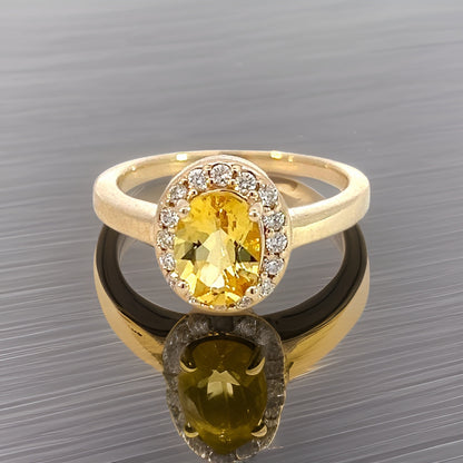 Natural Citrine Diamond Ring 6.5 14k Yellow Gold 1.74 TCW Certified $2,950 310633 - Certified Fine Jewelry