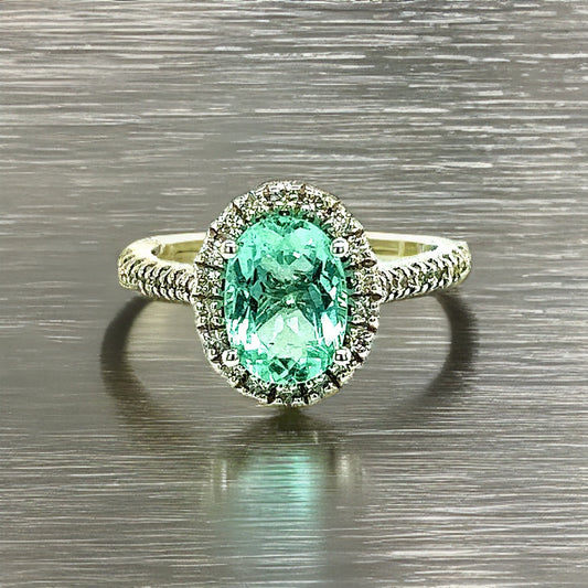 Natural Colombian Emerald Diamond Ring Size 6.5 14k W Gold 2.98 TCW Certified $6,790 218110