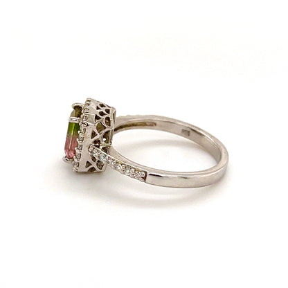 Multicolor Tourmaline Diamond Ring 14k Gold 1.15 TCW Certified $4,450 211930