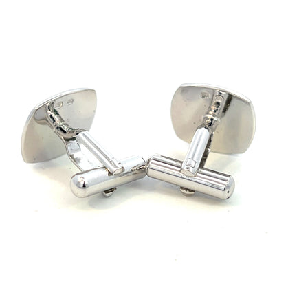 Mikimoto Estate Akoya Pearl Cufflinks Silver 5 mm M417