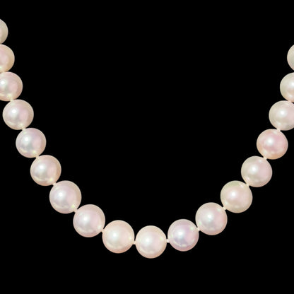 Akoya Pearl Diamond Necklace 16" 18k Gold 10 mm Certified $8,400 410295