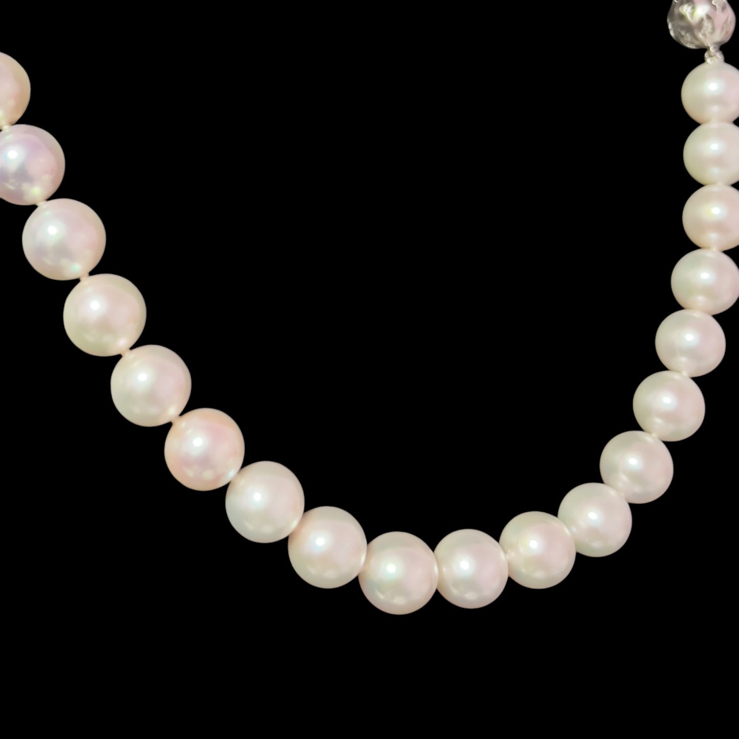 Akoya Pearl Diamond Necklace 16" 18k Gold 10 mm Certified $8,400 410295