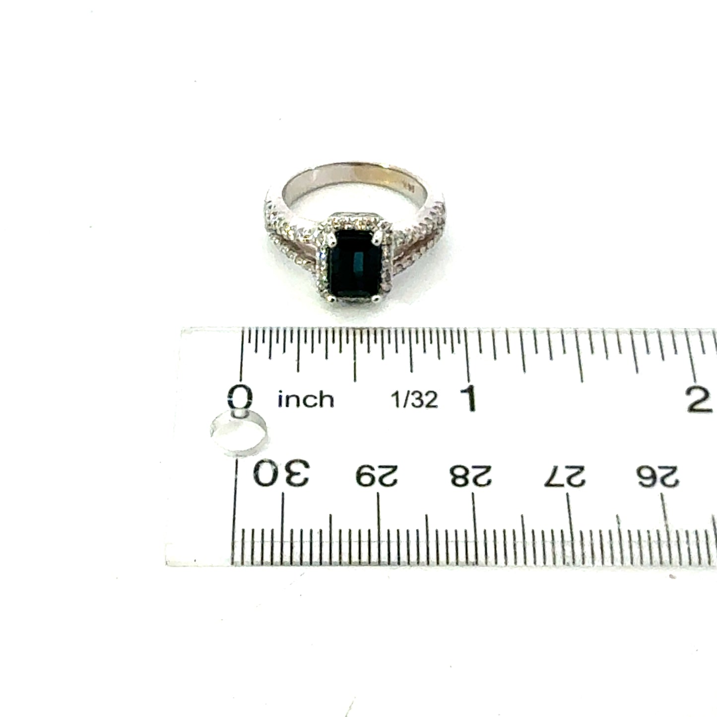Natural Indicolite Tourmaline Diamond Ring Size 6.5 14k Gold 1.68 TCW Certified $5,950 411571