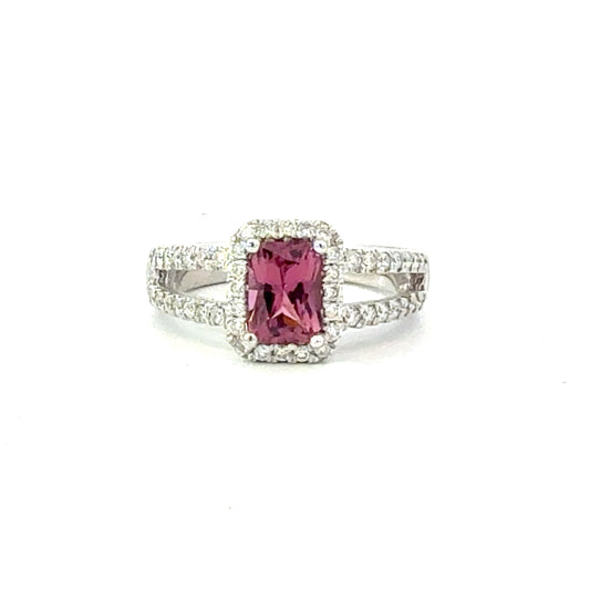 Natural Tourmaline Diamond Ring Size 6.5 14k Gold 1.36 TCW Certified $5,525 411593