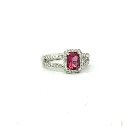 Natural Tourmaline Diamond Ring Size 6.5 14k Gold 1.36 TCW Certified $5,525 411593
