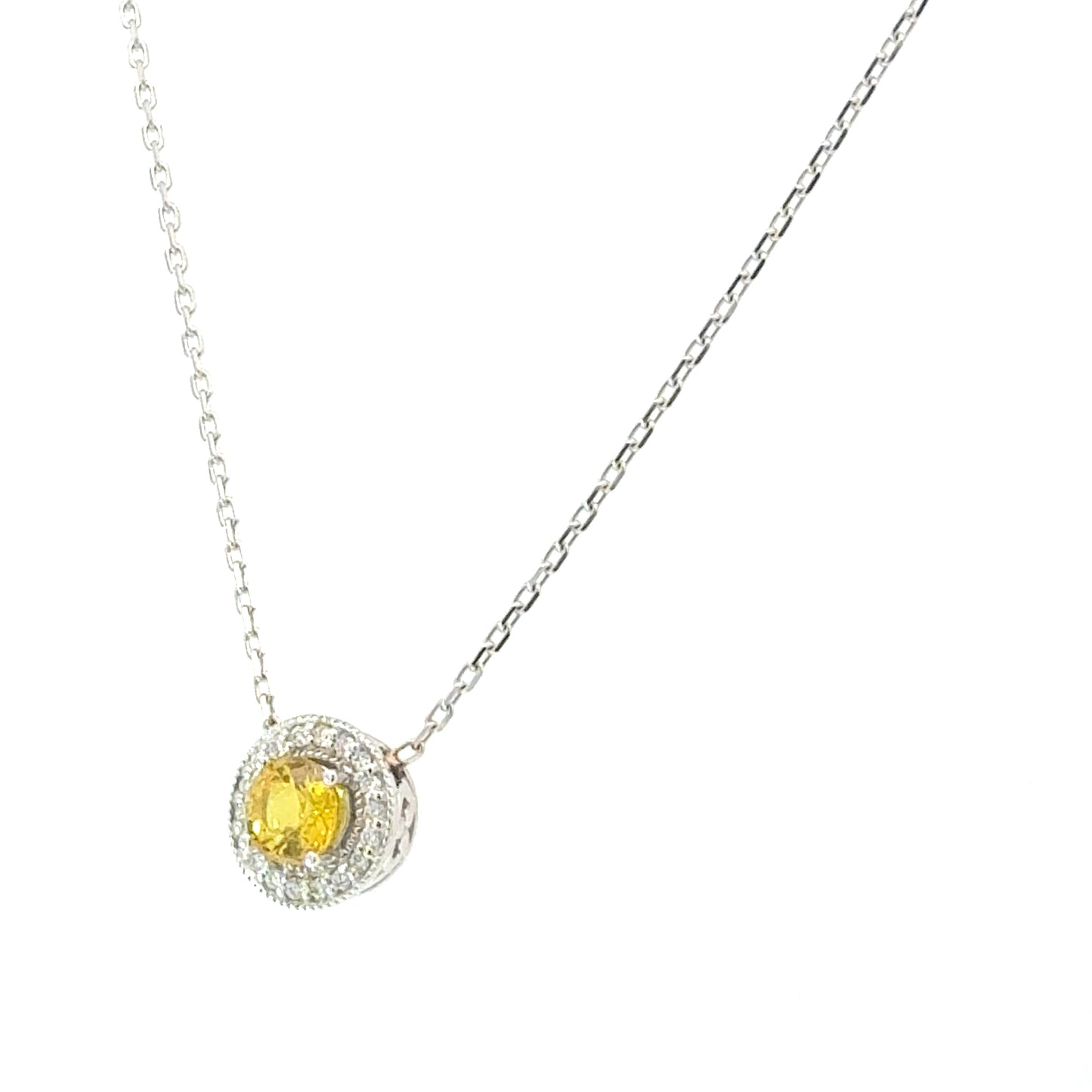 Natural Sapphire Diamond Necklace 18" 14k Gold 1.15 TCW Certified $3,950 411598