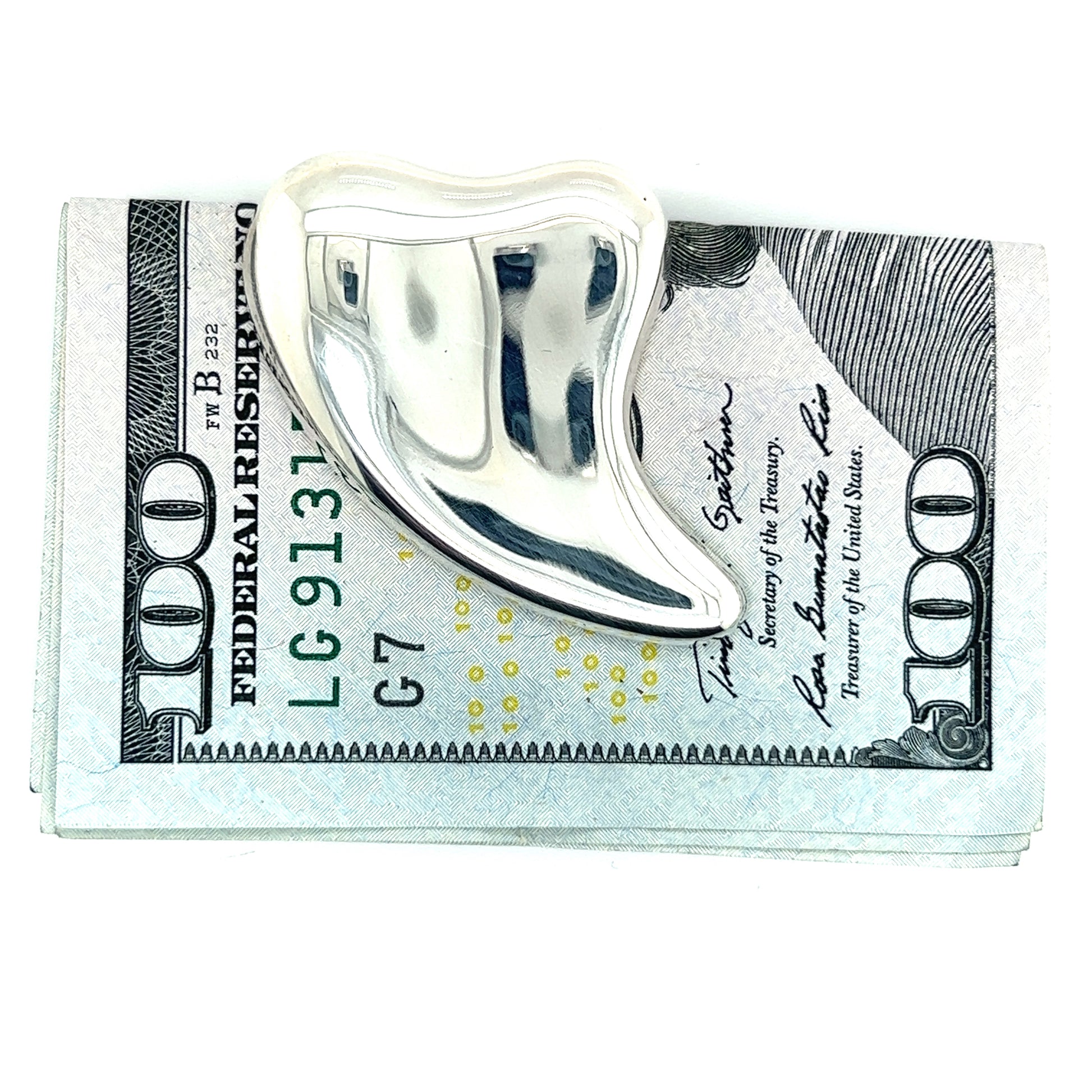 Tiffany & Co Estate Money Clip Silver By Elsa Peritte TIF491