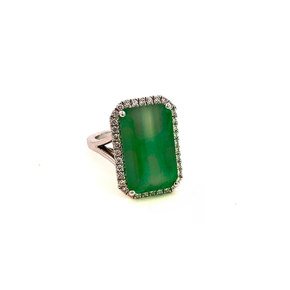 Natural Emerald Diamond Ring 6.5 14k White Gold 12.08 TCW Certified $5,950 311005