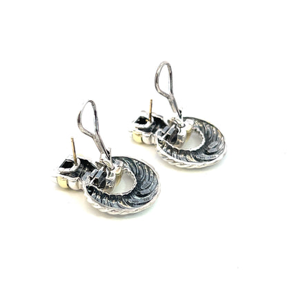 David Yurman Authentic Estate Door Knocker Pierced Earrings 14k Silver DY513