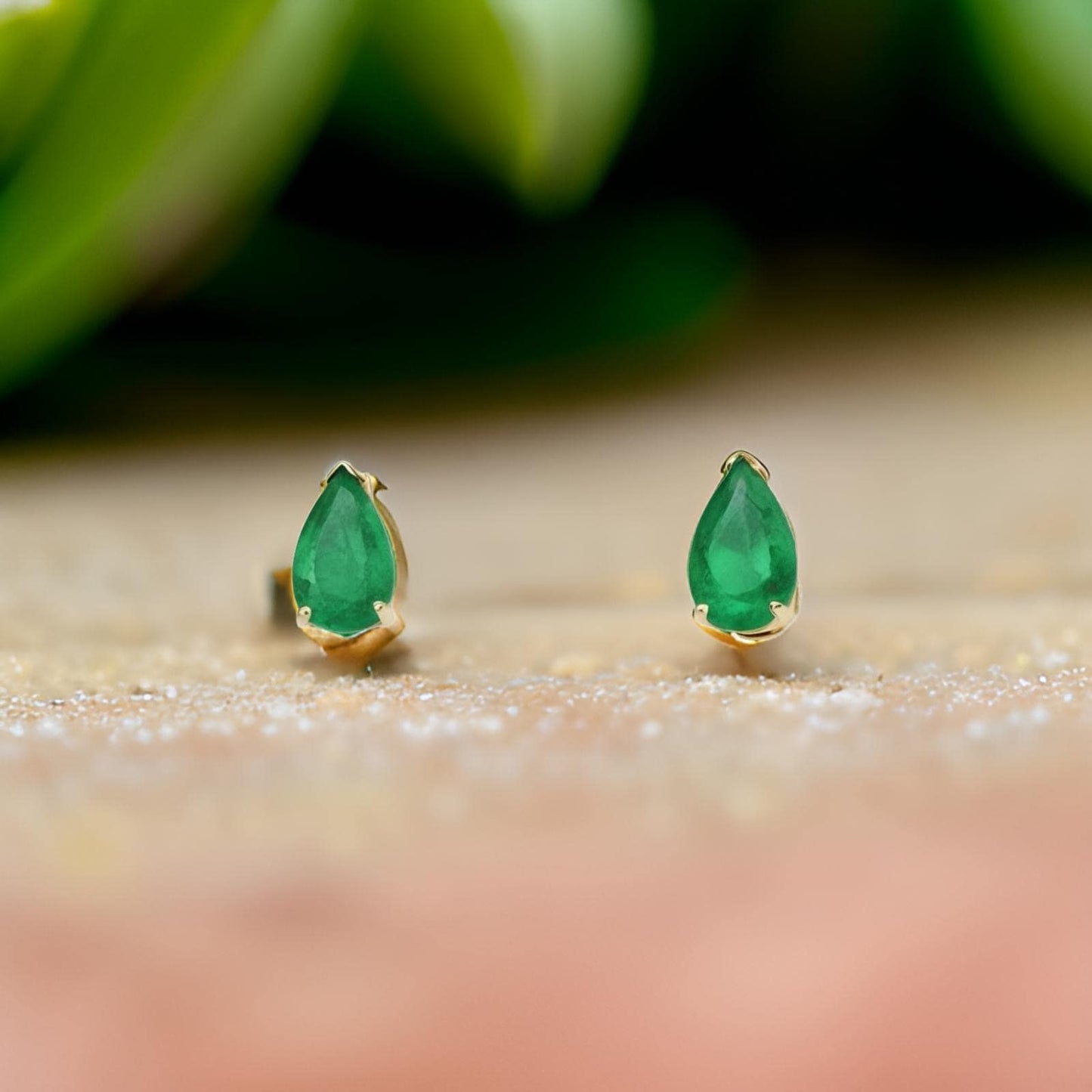 Natural Emerald Stud Earrings 14k Y Gold 1.60 Ctw Certified $2,790 215624