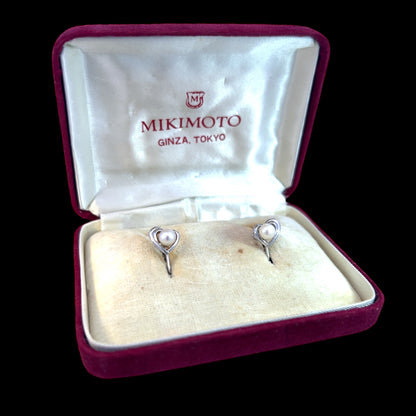 Mikimoto Estate Akoya Pearl Clip-on Earrings 5 mm Silver M414