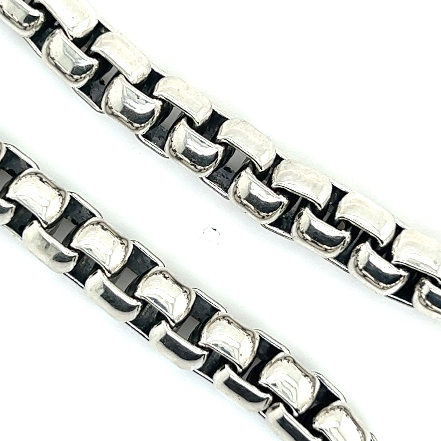 David Yurman Authentic Estate Box Bracelet 8.5" 7 mm Silver DY356 - Certified Fine Jewelry