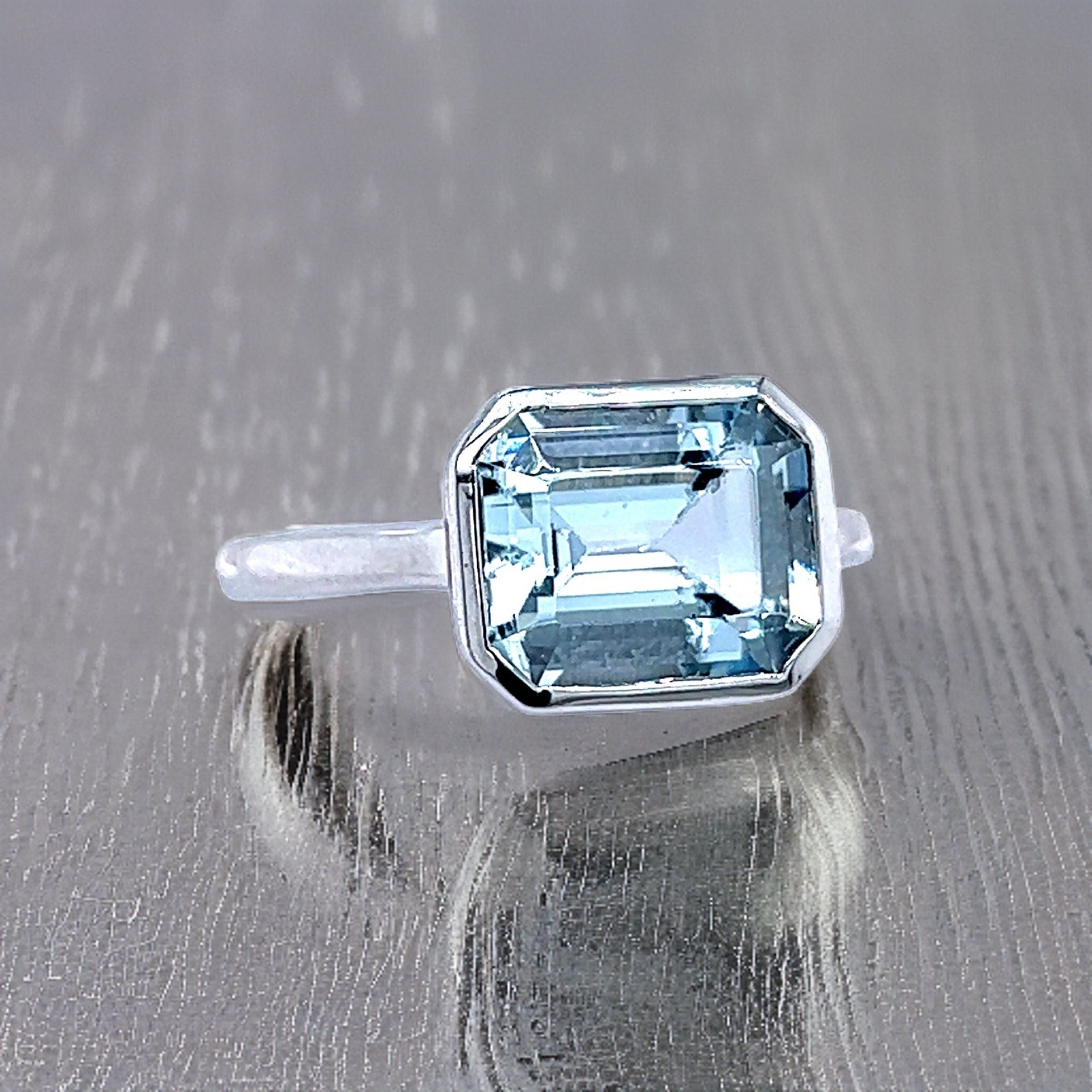 Natural Aquamarine Ring 6.5 14k White Gold 3.21 TCW Certified $2,190 221344 - Certified Fine Jewelry