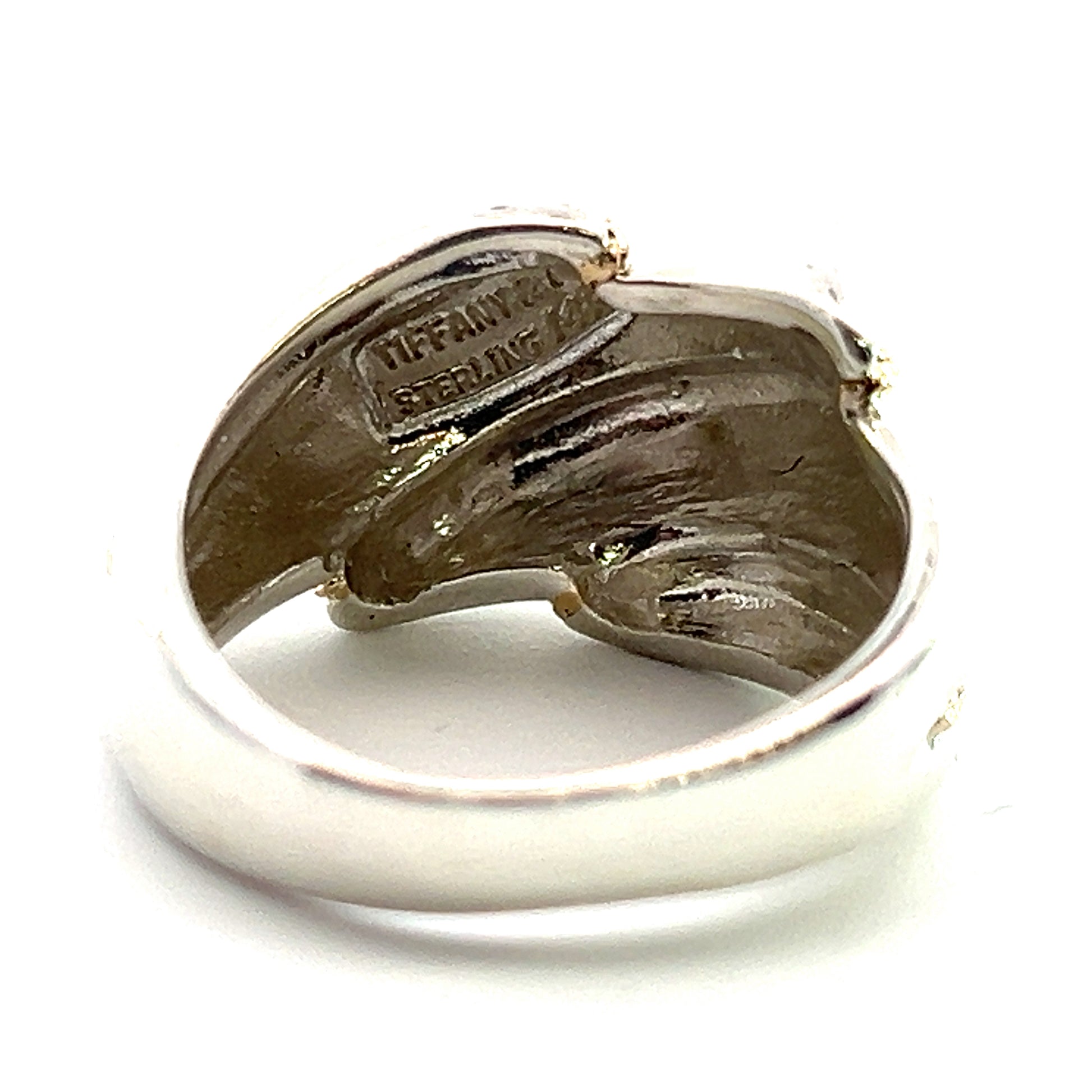 Tiffany & Co Estate Shrimp Ring 5.5 14k Gold + Silver TIF588