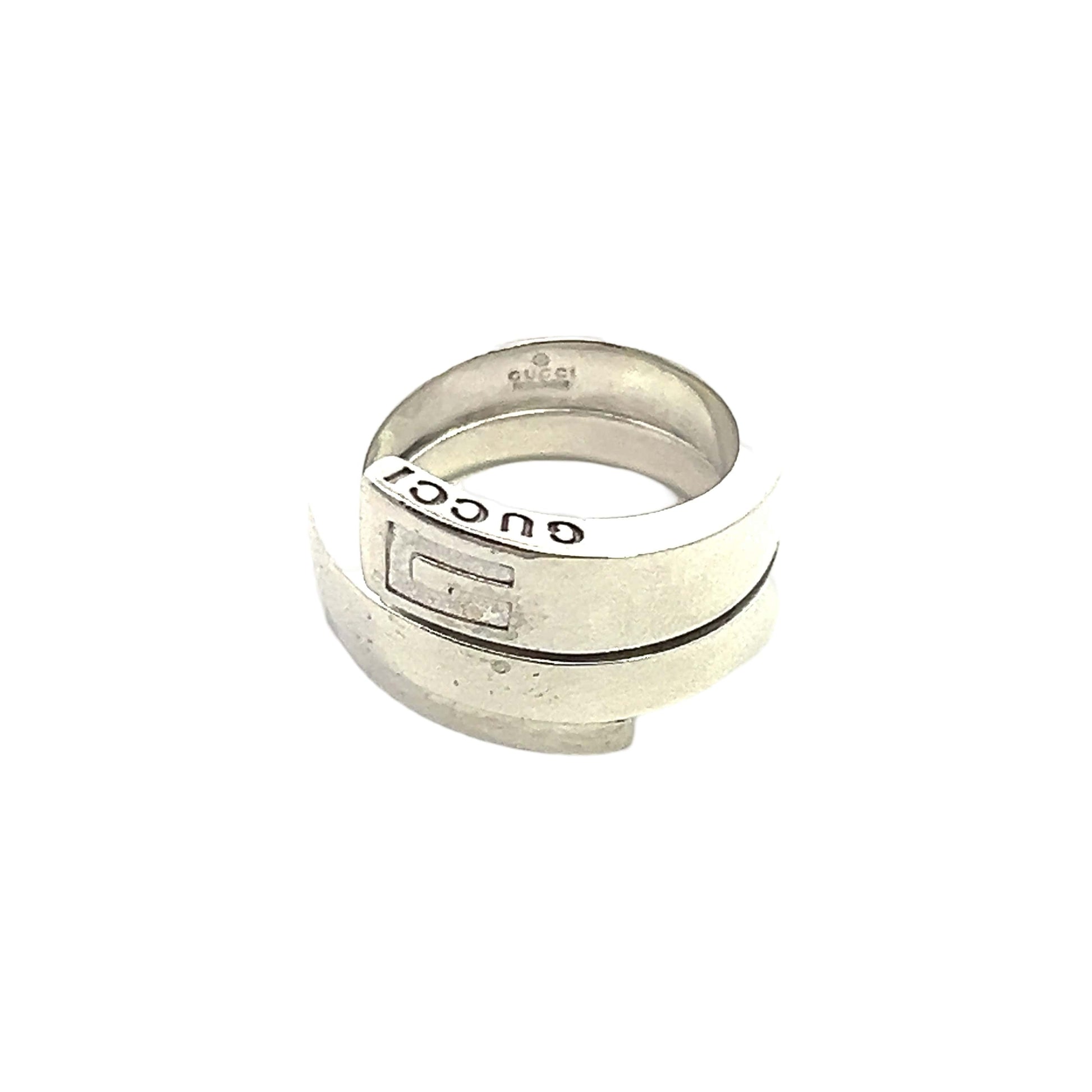 Gucci Estate Ring Size 5 Sterling Silver 13.5 mm G30