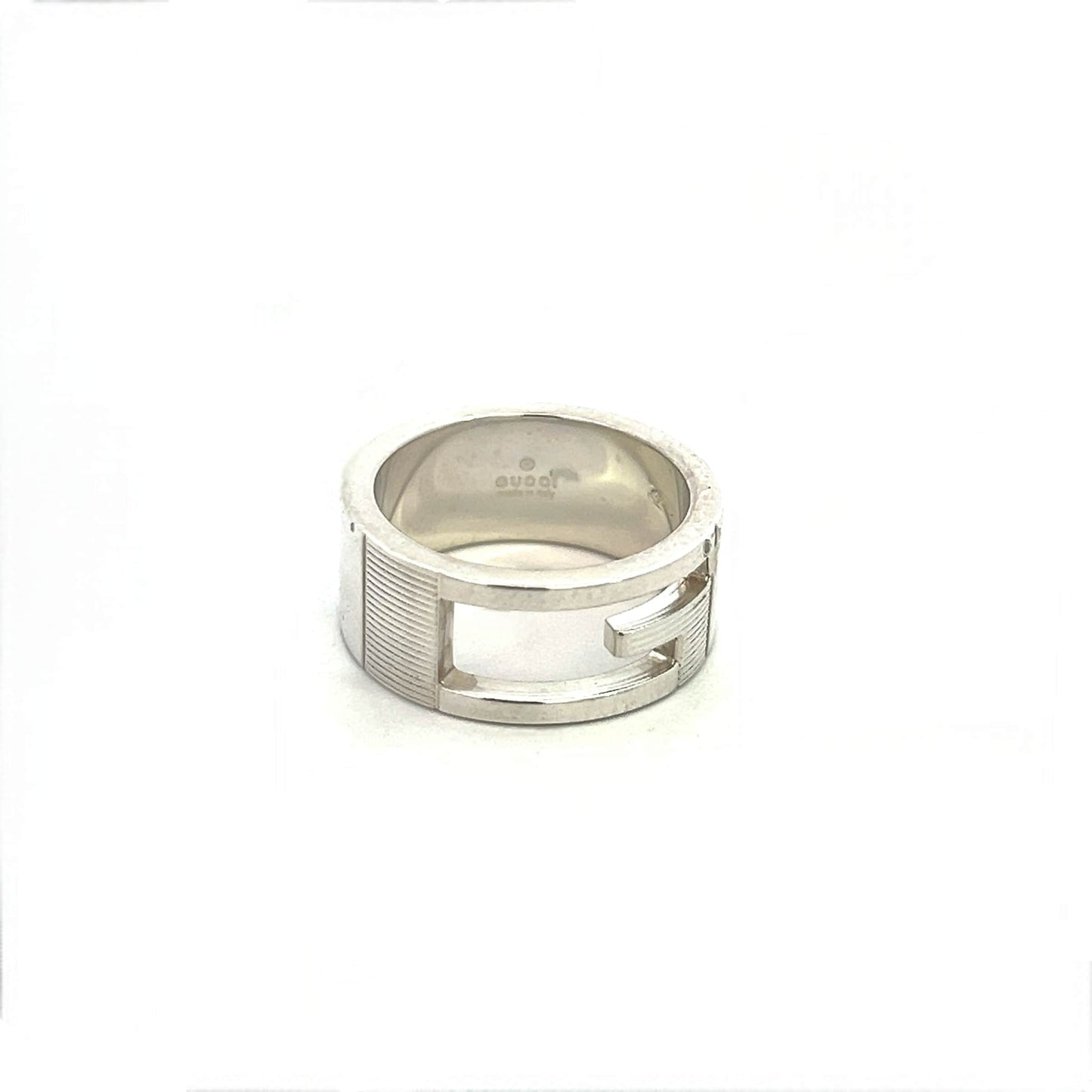 Gucci Estate Ring Size 5 Sterling Silver 8 mm G33