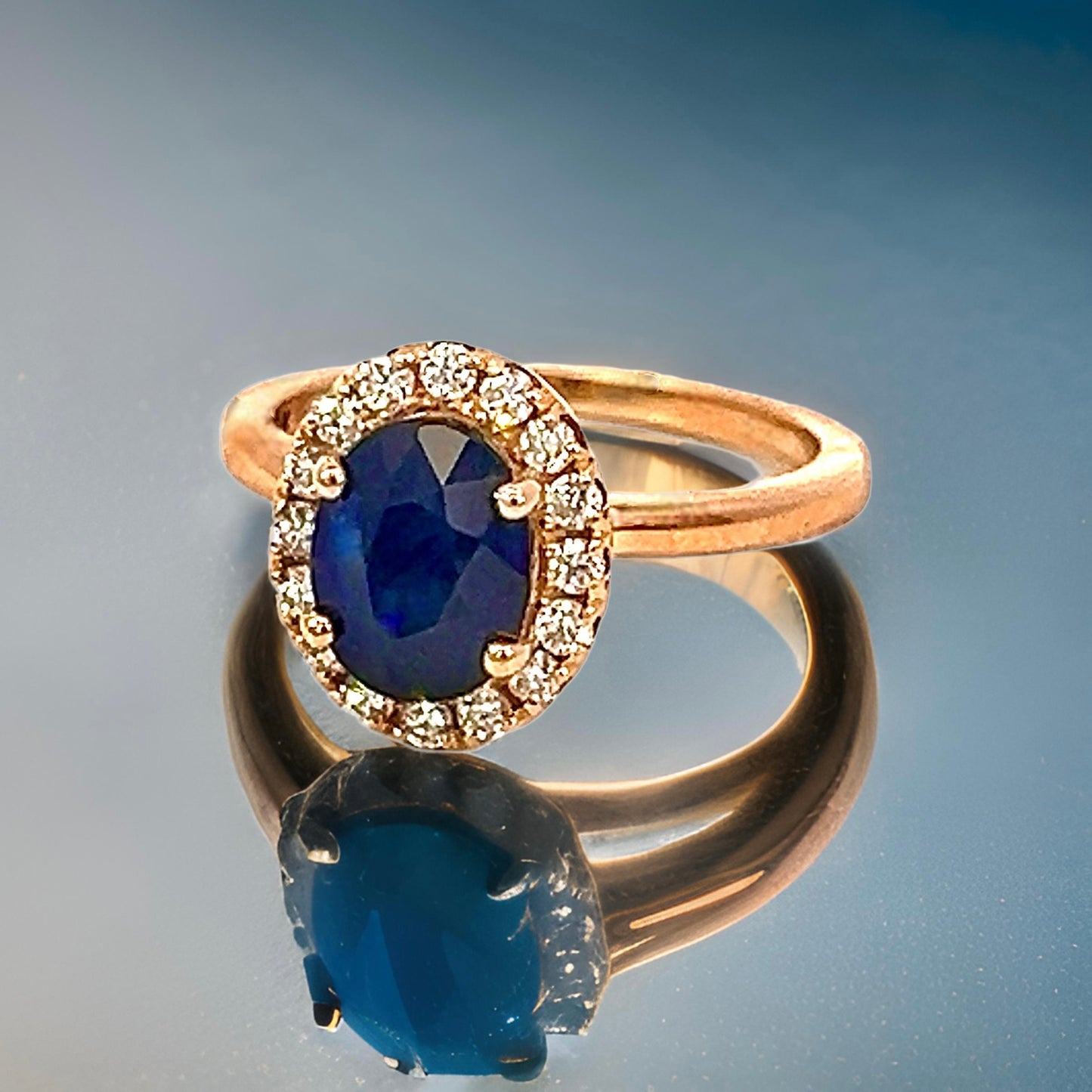 Natural Sapphire Diamond Ring Size 6.5 14k Y Gold 2.84 TCW Certified $3,950 311703