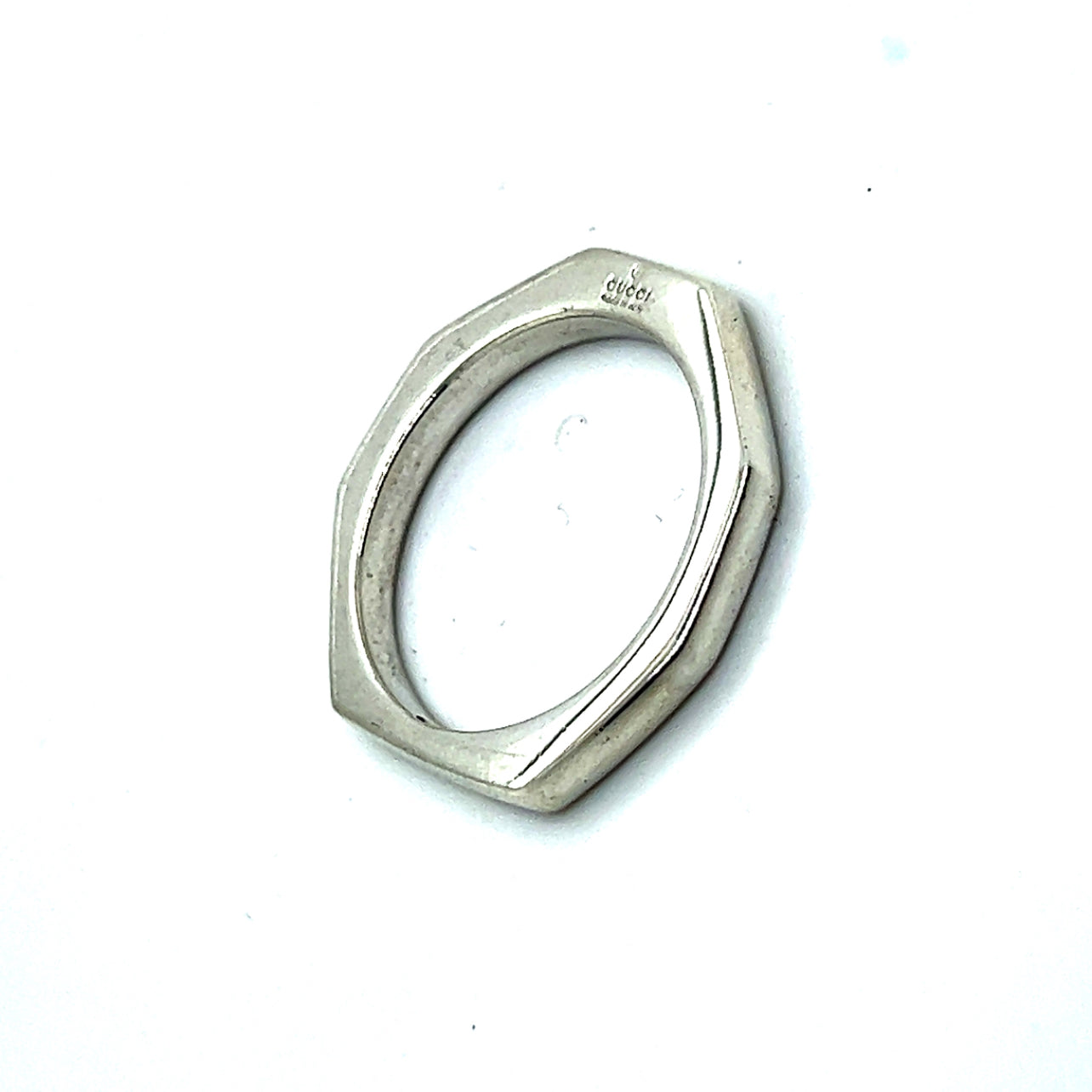 Gucci Authentic Estate Abstract Ring Size 10.5 Sterling Silver G6