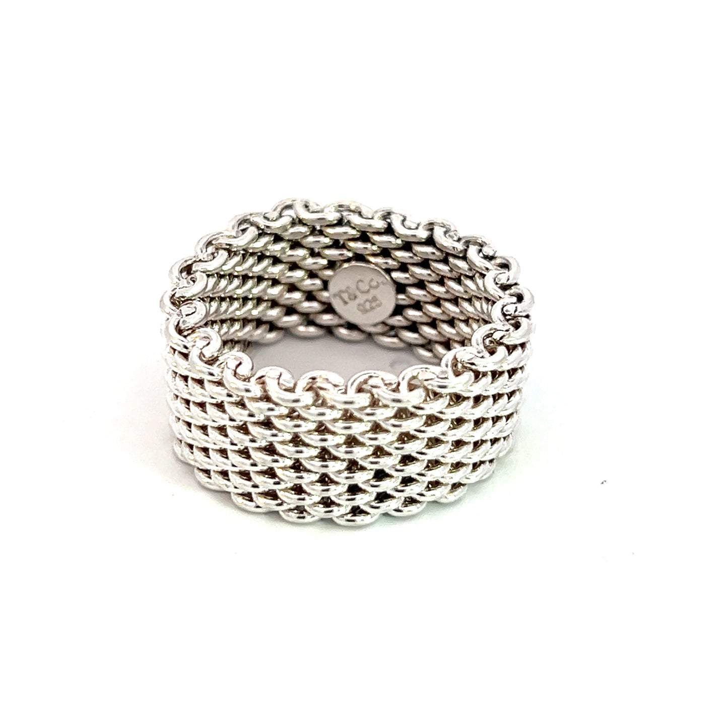 Tiffany & Co Estate Somerset Ring 8 Sterling Silver 10 mm TIF548