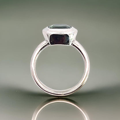 Natural Solitaire Tourmaline Ring 6.5 14k W Gold 2.25 TCW Certified $3,490 310623