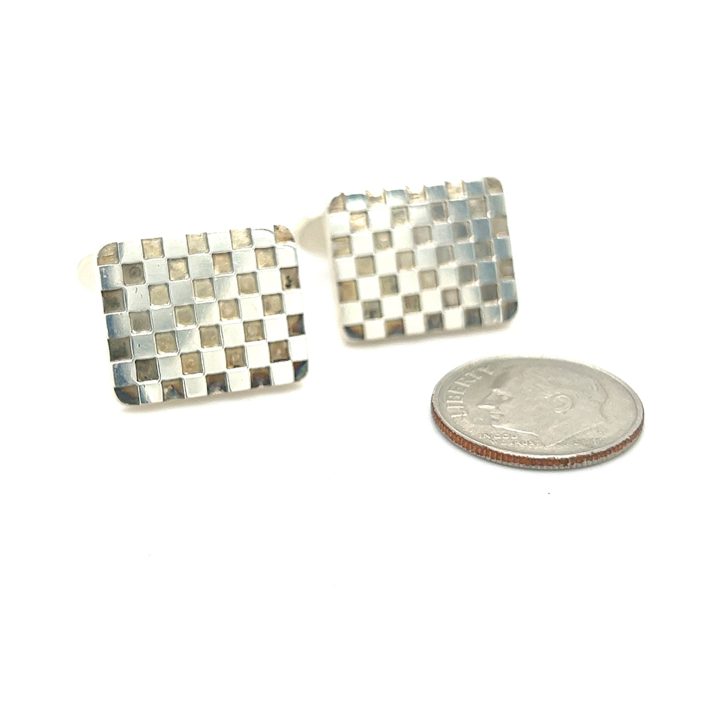 Georg Jensen Checkerboard Cufflinks Silver Estate GJ42