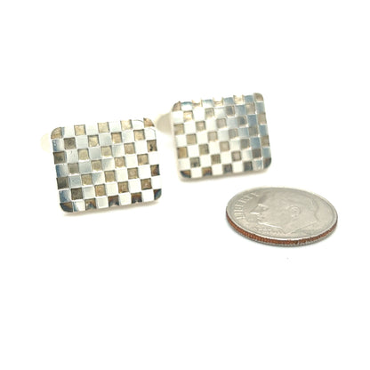 Georg Jensen Checkerboard Cufflinks Silver Estate GJ42