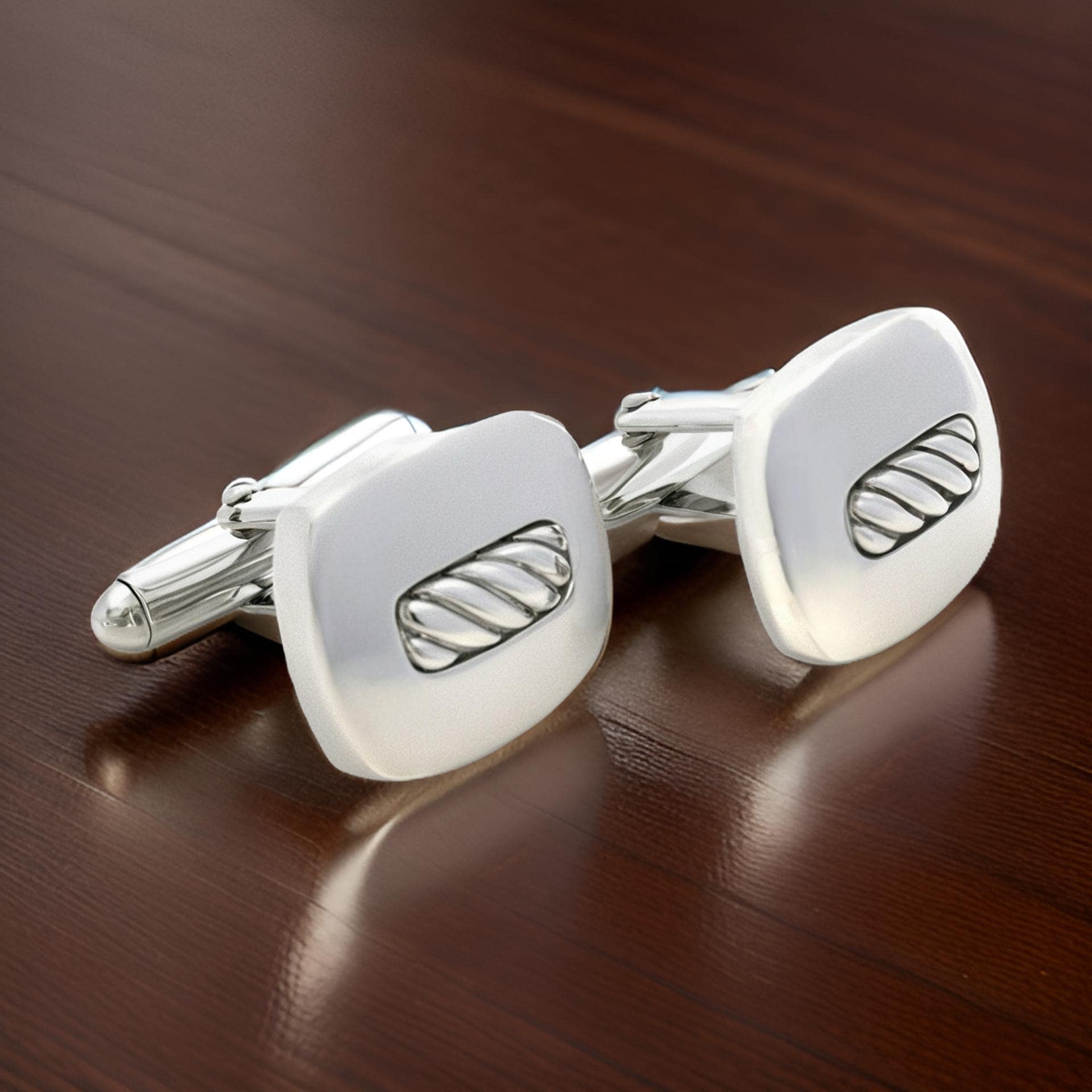 David Yurman Authentic Estate Cufflinks Silver DY494