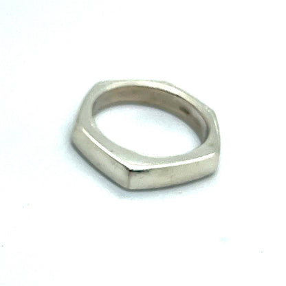 Gucci Estate Abstract Ring Size 10.5 Sterling Silver G7
