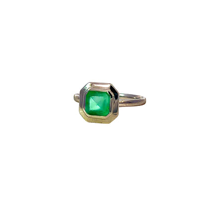 Natural Solitaire Colombian Emerald Ring 6.5 14k W Gold 1.35 Cts Certified $3,950 310576