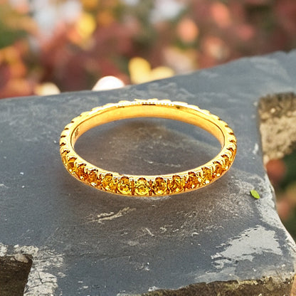 Natural Yellow Sapphire Ring 6.5 14k Y Gold 0.66 TCW Certified $1,190 217010 - Certified Fine Jewelry